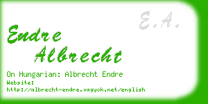 endre albrecht business card